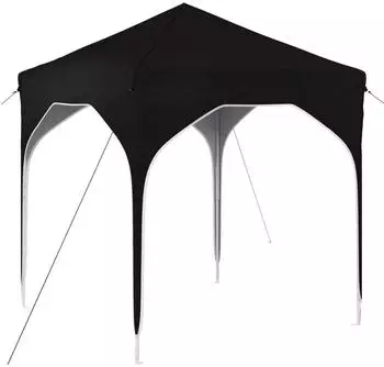 vidaXL Pop-up Partyzelt 194 x 194 x 245 cm Schwarz ohne Seitenwand (42019821)