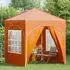 vidaXL Pop-up Partyzelt 192 x 192 x 245 cm Orange mit 4 Seitenwänden (42019844)