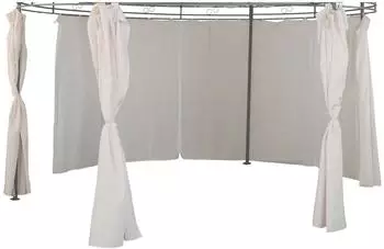 Linder Exclusiv Pavillon Seitenteile Rund &Oslash;3,5m Polyester Wasserdicht 6er-Set