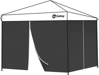 Sekey Pavillon Seitenteile 3x3m wasserdicht mit Rei&szlig;verschluss, 2er-Set (GC15)