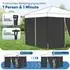 Sekey Pavillon Seitenteile 3x3m wasserdicht mit Reißverschluss, 2er-Set (GC15)