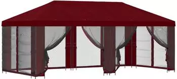 vidaXL Partyzelt mit Seitenw&auml;nden 6x3m Bordeauxrot (3376029)