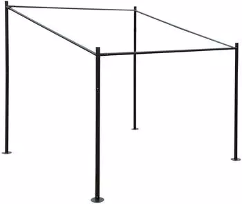 MCW Pergola-Gestell A22 Stahl Schwarz 310x284x295cm (MCW-A22)