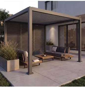 MCW Pergola P65 Lamellenwand Alu-Gestell 3x3m Anthrazit (MCW-P65)