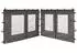 QUICK STAR Pavillon Seitenteile mit Fenster 3x3m Polyester Anthrazit RAL 7012 (48561)