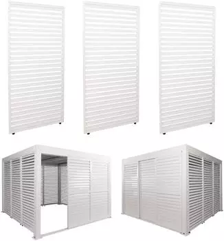MCW Pergola L46 Aluminium Paneele 3er-Set 204x271cm, wei&szlig; (MCW-L46)