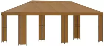 vidaXL Garten Pavillon 6x3m Beige Polyester Stahl 190