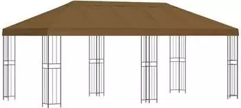 vidaXL Pavillon mit Seitenw&auml;nden 6x3m Polyester Taupe (190)