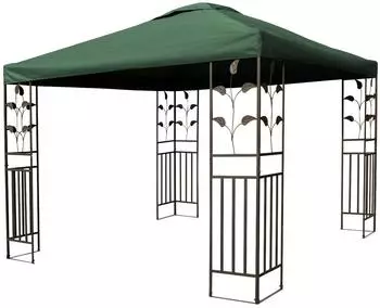 Spetebo Pavillon Ersatzdach PVC-Beschichtung 3x3m 270g/m&sup2; Polyester, gr&uuml;n (14852)