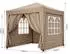 QUICK STAR Pop-Up-Pavillon 2x2m Graubeige 4 Easy-Klett Seitenwände (47649)