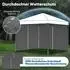Sekey Pavillon Seitenteile 3x3m wasserdicht mit Fenster & Tür, Grau (GC3)