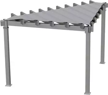Sojag Lima 1010 Aluminium Pergola dreieckig mit Sonnensegel 293x293x243cm (500-9172171)