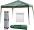 MUWO Pavilio Faltpavillon 3×3m Stahl wasserdicht UV50+ Grün (MW-264)
