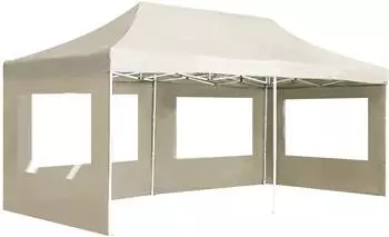 vidaXL Profi-Partyzelt Faltbar mit W&auml;nden Aluminium 6x3m Creme (45506)