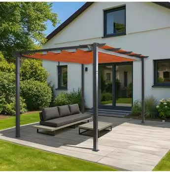 MCW Pergola N93 Aluminium Schiebedach UV50+ 3x4m Terrakotta (MCW-N93)