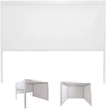 MCW Seitenwand f&uuml;r Pergola P65 Stoff/Textil sturmfest 3x3m wei&szlig; (MCW-P65)