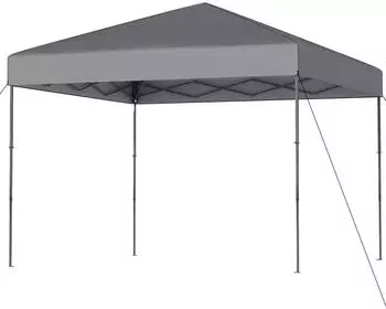 Costway Pop-up Faltpavillon 3x3m höhenverstellbar UV50+ grau