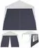 Casaria Capri Pavillon Seitenwand-Set 3x3m Wasserdicht, Fenster & Reißverschluss, Anthrazit (109748)