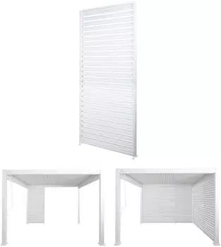 MCW Lamellenwand f&uuml;r Pergola N94-L, Metall, wei&szlig;, 94x213cm (MCW-N94)