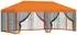 vidaXL Pavillon mit Seitenwänden 6x3m Polyester & Stahl Orange