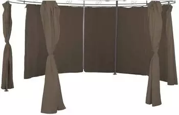 Linder Exclusiv Pavillon Seitenteile rund &Oslash;3,5m Polyester, 6er-Set