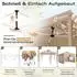 Sekey Faltpavillon 3x3m wasserdicht winterfest mit 4 Seitenteilen