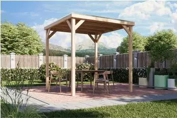 Karibu Holzpavillon Pergola Quadratus (17975232)