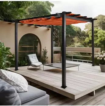 MCW Pergola N93 Aluminium Schiebedach 3x3m UV50+ terrakotta (MCW-N93)