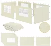 Zelsius Seitenw&auml;nde F&uuml;r Pavillon 3x6 M, 6-teilig, Beige, Gartenzelt...