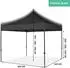 VONROC Easy-Up Faltpavillon 3x3m, wasserdicht, UV 50+, Stahlrahmen, schwarz