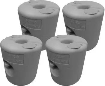 Spetebo Pavillon Standf&uuml;&szlig;e bef&uuml;llbar, Kunststoff, grau, 4er Set