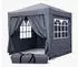 QUICK STAR Pop-Up Faltpavillon 2x2m mit 4 Seitenteilen, Smoky Grau (47647)