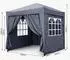 QUICK STAR Pop-Up Faltpavillon 2x2m mit 4 Seitenteilen, Smoky Grau (47647)