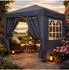 QUICK STAR Pop-Up Faltpavillon 2x2m mit 4 Seitenteilen, Smoky Grau (47647)