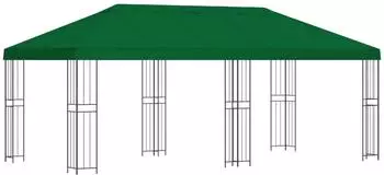vidaXL Pavillon mit Seitenw&auml;nden 6x3m Gr&uuml;n Polyester & Stahl (3375986)