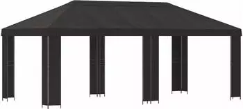 vidaXL Garten Pavillon 6x3m Anthrazit Polyester und Stahl (3376009)
