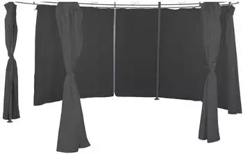 Linder Exclusiv Seitenteile f&uuml;r Pavillon rund &Oslash;3,5m Polyester wasserdicht (6er-Set)