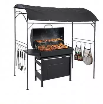 Relaxdays Grill-Pavillon Grill&uuml;berdachung Metall, 150x220cm