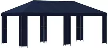 vidaXL Garten Pavillon 6x3m Blau Polyester Stahl 190