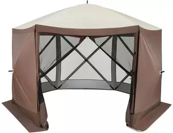 Costway Pop-up Pavillon 350x350cm mit Netzwänden und Tragetasche