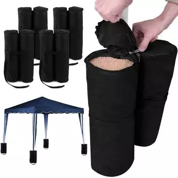 Deuba Pavillonstandf&uuml;&szlig;e 4er-Set, bef&uuml;llbare Sands&auml;cke, Polyester (102534)
