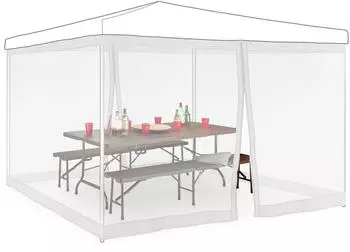 Relaxdays Pavillon-Moskitonetz 3x3m, wei&szlig;