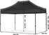 VONROC Partyzelt EasyUp 3x4,5m wasserdicht UV50+ schwarz (PT502XX)