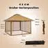 Costway Pop-Up Faltpavillon 4x4m mit Netzseitenwänden, UV 50+ (NP10828CF)