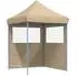 vidaXL Partyzelt, faltbar, Pop-Up, 2 Seitenteile, beige (4004991)