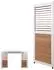 MCW Lamellenwand für Pergola P65, Aluminium 220x68cm, Holzoptik weiß (MCW-P65)