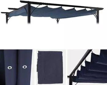 MCW Pavillon-Ersatzdach C42 3,5x3,5m, 370x300cm, blau (MCW-C42)