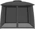 vidaXL Pavillon mit Doppeldach & Netzwänden, Stahl, anthrazit, 2,93x2,93m (368449)