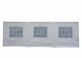 DEGAMO PALMA Pavillonseitenteil 600cm, PE weiß, mit Fenstern (560097)