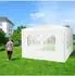 Relaxdays Pavillon-Seitenwand mit Fenster, 300x200cm, 4er Set, wasserdicht (10035874_0)